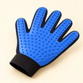 Studio view of the blue and black Pet Cat Cleaning Hair Remover grooming glove